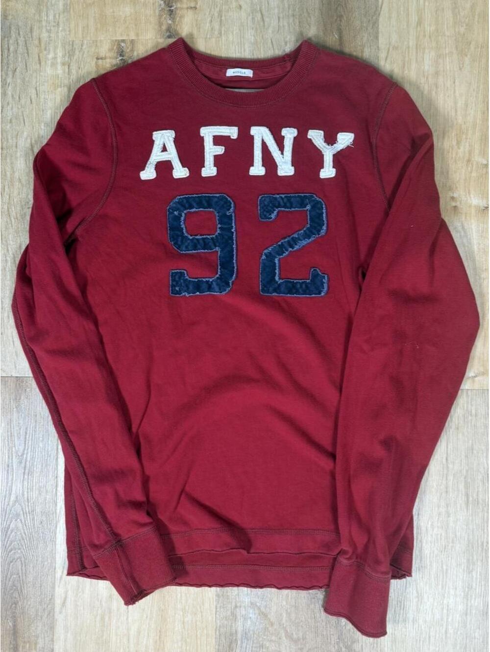 Y2K Abercrombie & Fitch Red Waffle Thermal Long Sleeve – Size XL